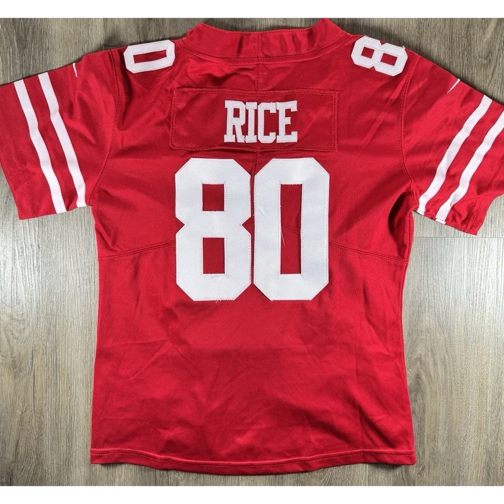 Nike NFL On Field San Francisco 49ers Jerry Rice #80 Jersey Size Small Red Niner